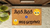 Kapı Önü Paspası Özel Tasarım Koko Model Emojiler PK-1554 - 1