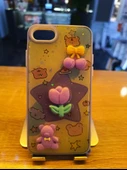 İPhone 7/8/SE Uyumlu Kabartma Figürlü Darbe Korumalı Kapak Lale Kılıf - 1