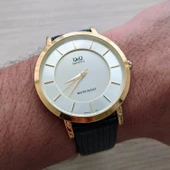 Q&Q Q944J100Y Gold Siyah İnce Kasa Vintage Erkek Kol Saati - 3