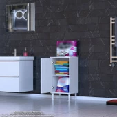 Modilayn SÖKE Küçük Alanlar İçin Akıllı Çözümler 40x75x32,5 cm’ lik 1 Kapaklı 2 Göz Raf Dolap - 2
