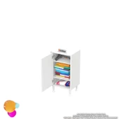 Modilayn SÖKE Küçük Alanlar İçin Akıllı Çözümler 40x75x32,5 cm’ lik 1 Kapaklı 3 Göz Raf Dolap - 6
