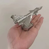 DIY 3D Metal Puzzle Bulmaca Air Force J-10B Savaş Uçak 43 Parça 14+ yaş üstü Hediyelik model - 3