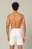 Erdem Erkek Pamuk Elastan Uzun Boxer 1416 - 6 Adet  Beyaz XL - 3