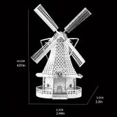 DIY 3D Metal Puzzle Bulmaca HOLLANDA YEL DEĞİRMENİ 14+ yaş üstü Hediyelik model - 3