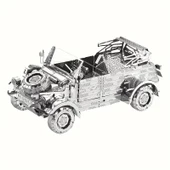 DIY 3D Metal Puzzle Bulmaca Alman Volkswagen Kübelwagen 65 Parça 14+ yaş üstü Hediyelik model - 2