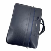 Ççs London 71450 Vegan Deri Laptop Evrak Çantası 15 İnç Lacivert - 6