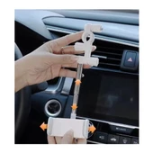 Dikiz Aynasına Takılan Siyah Telefon Tutucu 360 Derece Dönebilen Kıskaçlı - 4