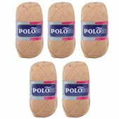 Polosu Lüks Patik El Örgü İpi 321 Koyu Bej ( 5 Adet ) - 2