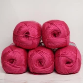 Polosu Lüks Patik El Örgü İpi 319 Şeker Pembe ( 5 Adet ) - 2