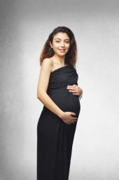 Merliyn Asimetrik Hamile Abiye Elbise - 3
