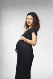 Merliyn Asimetrik Hamile Abiye Elbise - 4
