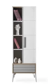 Erezoğulları Mobilya Asil Kapaklı Çekmeceli Kitaplık 55x45x172cm - 1