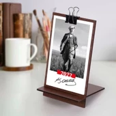 Ahşap Tabanlı Atatürk Masa Takvimi 2025 - 1