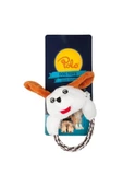 Polo Tek Tutma Kollu Beyaz Peluş Köpek Oyuncağı 18 cm - 1
