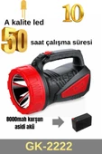 50 saat çalışma süreli 8000mah el feneri projektör - 1