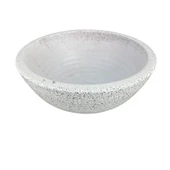 Bitki Tasarımı Ev Dekorasyon Beyaz Granit Aranjman Sunumluk Toprak Saksı 20 Cm Çap thumbnail 3