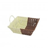 Evimsensin Orjinal Hasırlı Ekmek Sepeti Oval Kare 8805 - 1