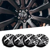 ALFA ROMEO ÖN ARKA LOGO 1 TAKIM JANT LOGO 1 ADET DİREKSİYON LOGO TAKIMI (SİYAH-GÜMÜŞ) thumbnail 4