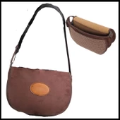 Uyguna-Yakala Kahve Fileli Yan Çanta - 050-K - 1