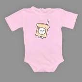 Ekmek Kedi Baskılı Bebek Çıtçıtlı Body Uzun Kısa Kolsuz MNK00686 thumbnail 7