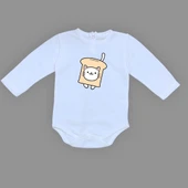 Ekmek Kedi Baskılı Bebek Çıtçıtlı Body Uzun Kısa Kolsuz MNK00686 thumbnail 8