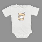 Ekmek Kedi Baskılı Bebek Çıtçıtlı Body Uzun Kısa Kolsuz MNK00686 thumbnail 3