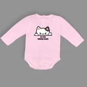 Minnoş Kedi Baskılı Bebek Çıtçıtlı Body Uzun Kısa Kolsuz M00688 - 10