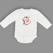 Uyuyan Kedi Baskılı Bebek Çıtçıtlı Body Uzun Kısa Kolsuz Mnk682 - 7