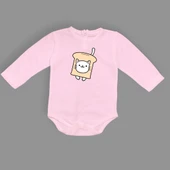 Ekmek Kedi Baskılı Bebek Çıtçıtlı Body Uzun Kısa Kolsuz MNK00686 thumbnail 9
