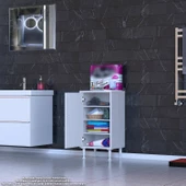 Modilayn SÖKE Küçük Alanlar İçin Akıllı Çözümler 50x75x32,5 cm’ lik 1 Kapaklı 4 Göz Raf Dolap - 2