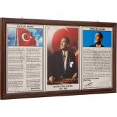3 LÜ AHŞAP ÇERÇEVE MİLLİ LEVHA SETİ - 1