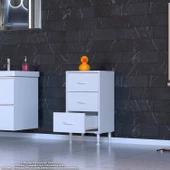 Modilayn SÖKE 3'lü Çekmece Banyo Dolabı 50x75x32,5 cm’ lik Çok Yönlü Çekmecelerle Daha Düzenli - 2