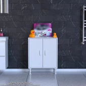 Modilayn SÖKE Küçük Alanlar İçin Akıllı Çözümler 55x75x32,5 cm’ lik 2 Kapaklı 2 Göz Raf Dolap thumbnail 3