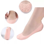 1 Çift Silikon Hava Alır Patik Silikon Ayak -topuk Koruyucu Nemlendirici - 3