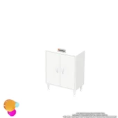 Modilayn SÖKE Küçük Alanlar İçin Akıllı Çözümler 55x75x32,5 cm’ lik 2 Kapaklı 2 Göz Raf Dolap thumbnail 8