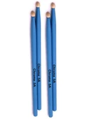 Chroma Baget Mavi 2 Çift - Davul - Bateri Bageti Drumsticks 5a Pürüzsüz Yüzey - 1