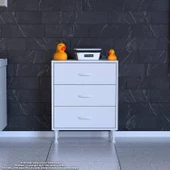 Modilayn SÖKE 3'lü Çekmece Banyo Dolabı 55x75x32,5 cm’ lik Çok Yönlü Çekmecelerle Daha Düzenli thumbnail 3