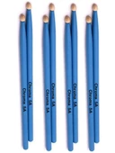 Chroma Baget Mavi 4 Çift - Davul - Bateri Bageti Drumsticks 5a Pürüzsüz Yüzey - 1