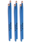 Chroma Baget Mavi 3 Çift - Davul - Bateri Bageti Drumsticks 5a Pürüzsüz Yüzey - 1