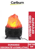 Özel Üretim Piili Piriz Fiş Takmalı 20*35cm Dumansız Dekoratif Alevli Led Lamba - 1
