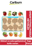 Özel Üretim Eğitici Öğretici Zeka Geliştirici Çocuk Ebeveyn Meyveler Ahşap Tutmalı Puzzle - 1