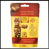 Uyguna-Yakala 60 Gr Kedi Ödül Bisküvisi Sığır Etli İçi Dolgulu-AMA.049 - 1