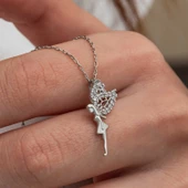 Gümüş Peri Kızı Kadın Kolye thumbnail 5