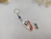 Anahtarlık Deniz Kabuğu Nazar Boncuklu Anahtarlık Çanta Süsü - 1