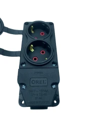 Orel 1x16 2 Li Kauçuk Grup Priz 220 V - 2