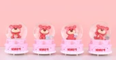 Ayıcıklı Işıklı Kar Küresi 7 Cm Alk3102 - 1