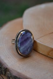 STONEAGE Ametist Doğal Taş El Yapımı Ayarlanabilir Kadın Yüzük - 2