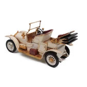 T.Concept Dekoratif Dayanıklı Metal Nostaljik Araba  Krem-Altın  Renk 1210E-3326 - 4