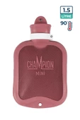 Champion Kauçuk Termofor Mini Sıcak Su Torbası, Kokusuz Sıcak Su Torbası  Pembe 1,5 L - 1