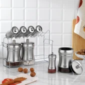Schafer Retro Baharat Takımı 9 Parça-Inox - 2